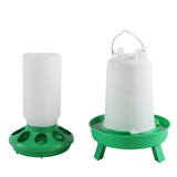 Hatching Time. Green Feeder and drinker for poultry are shown in image.