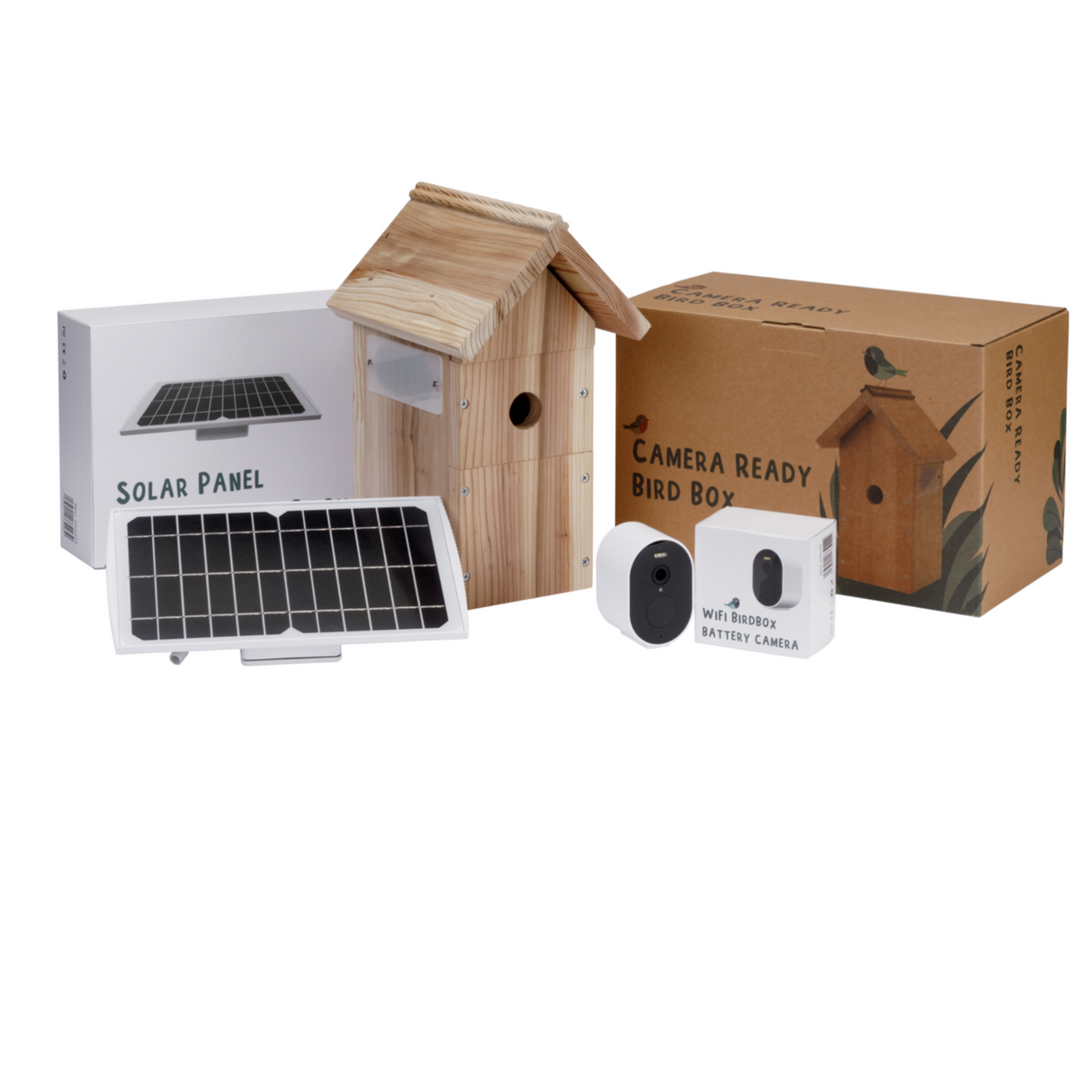 Hatching Time Nestera. Complete kit can be seen in image, camera, solar panel, bird house and boxes for shipping all in image.