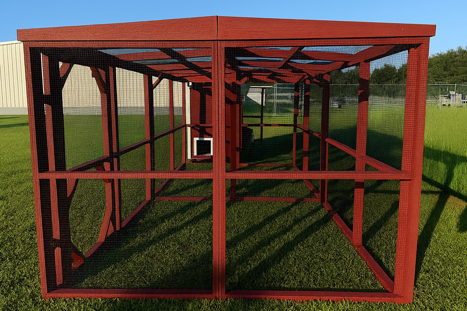 Wooden 16 Ft. Chicken Run