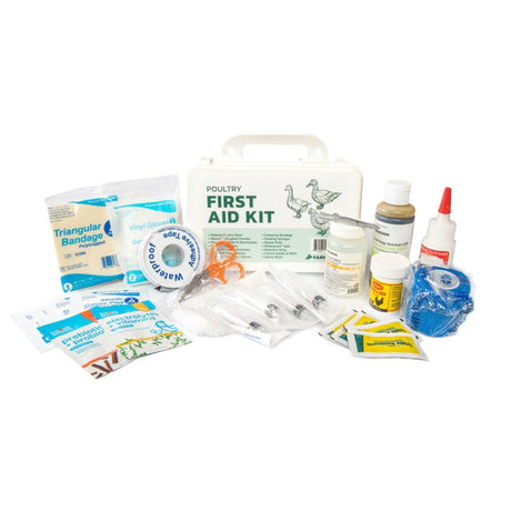 Hatching Time. First aid kit can be seen in image with syringes, bandages, ointments and more.