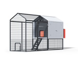 Steel chicken coop run extension for backyard poultry housing