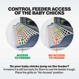 Chick Brooder - 2 Section H:9.5" (Starter Kit for Game Birds and Small Chicken Breeds)