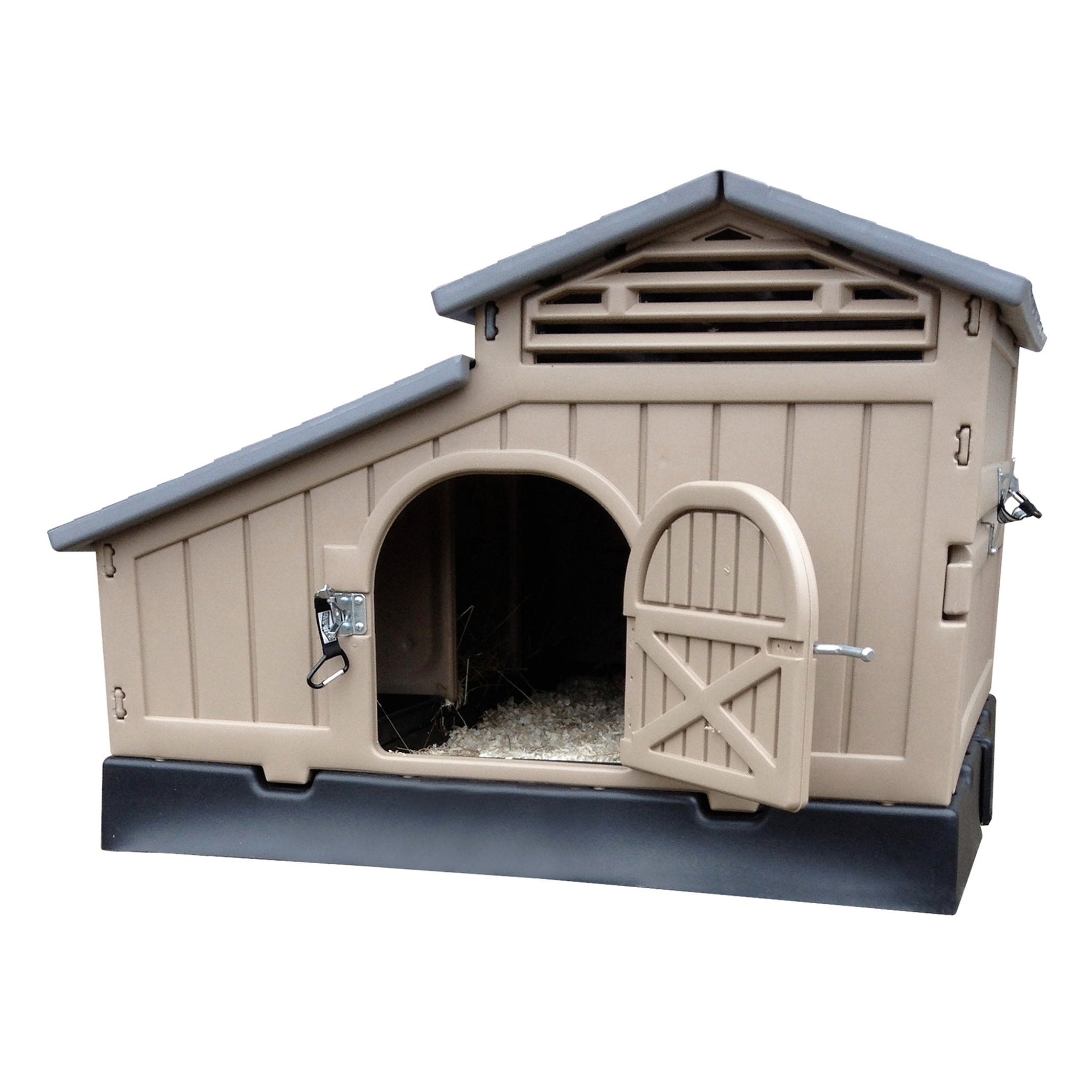Hatching Time. Standard Formex Chicken Coop with front view and door open