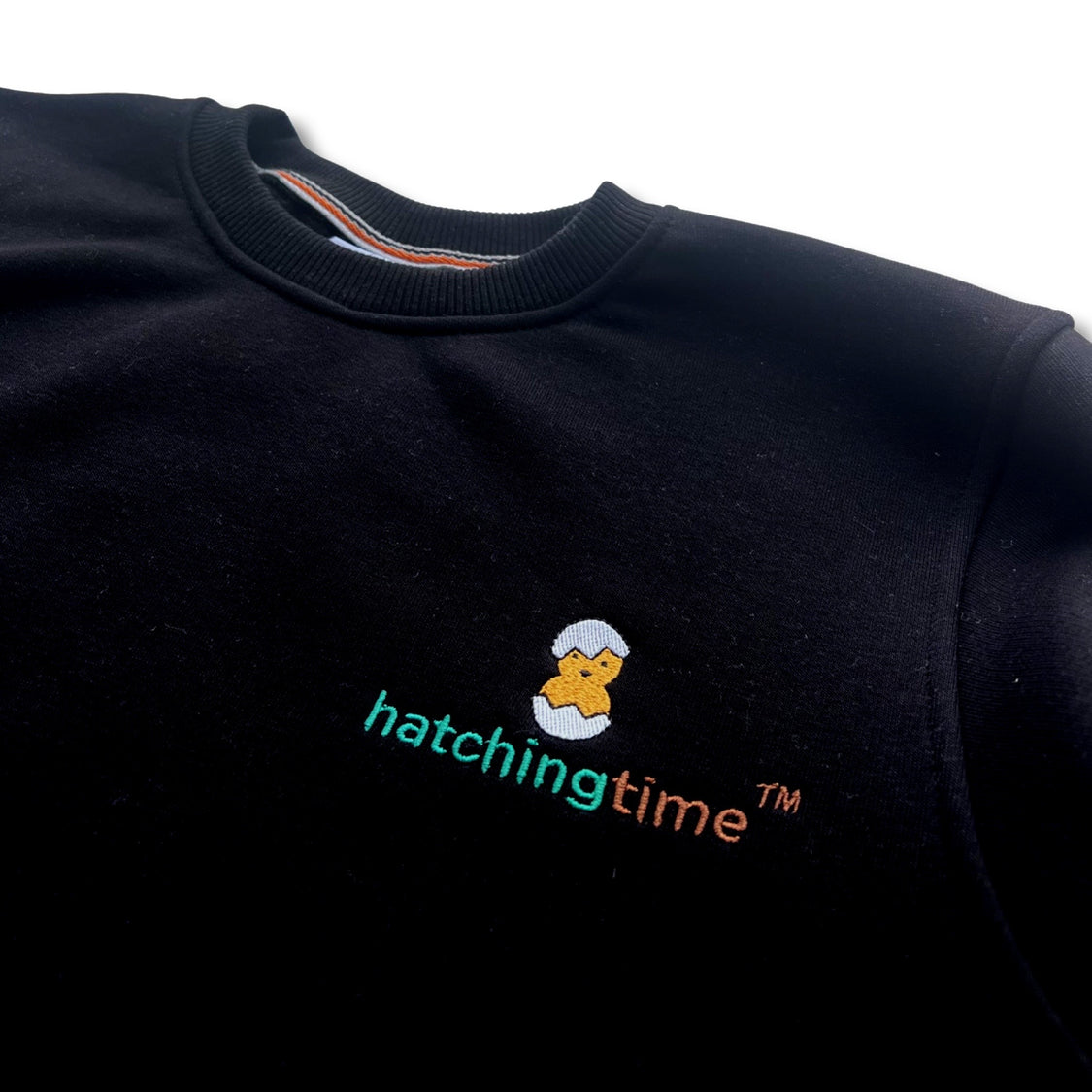 Hating Time Hatching Time Logo Unisex Crewneck Sweatshirt (Black) | Hatching Time