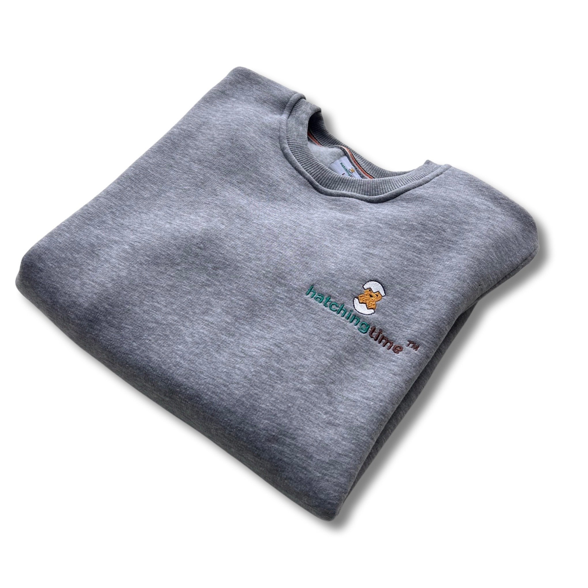 HatchingTime Crewneck Sweatshirt Gray Folded