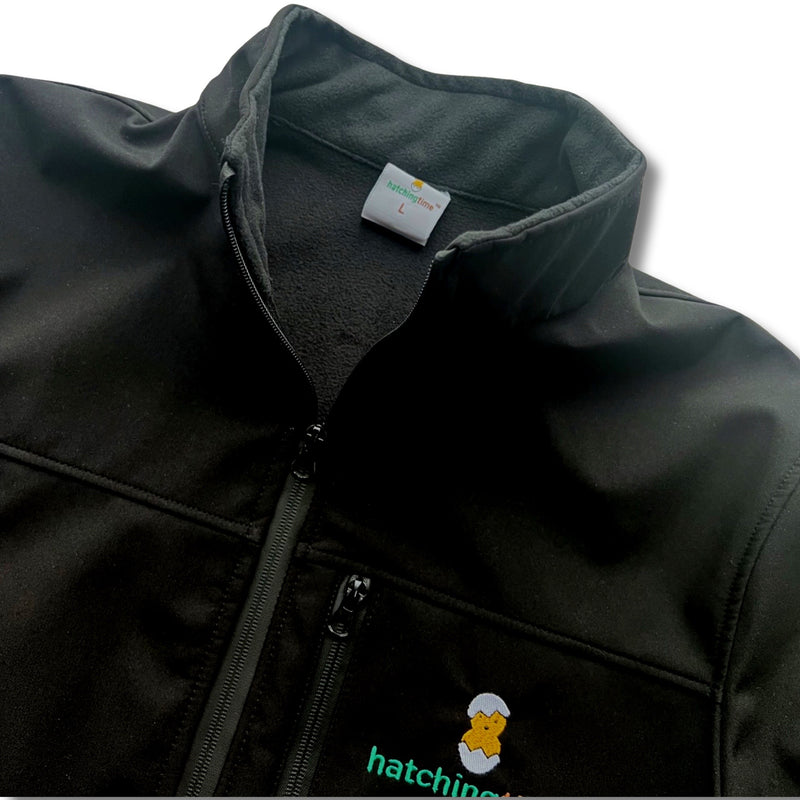 HatchingTime Softshell Jacket Black Neck Collar