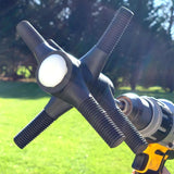 Hatching Time Cimuka. Drill with feather plucker attachment being used outside.