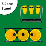 Hatching Time Cimuka. View of processing cones. Text reads “3 cone stand”