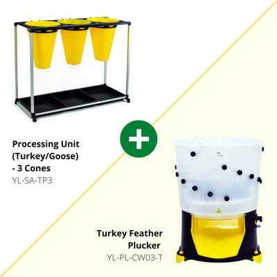Processing Kit Includes Processing Stand and Feather Plucker for Turkeys