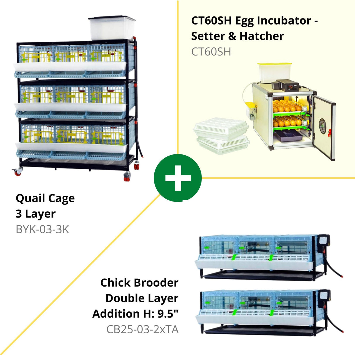 Hatching Time Cimuka. Semi-pro kit Includes BYK-03-3K, CT60SH, CB25-03-2xTA