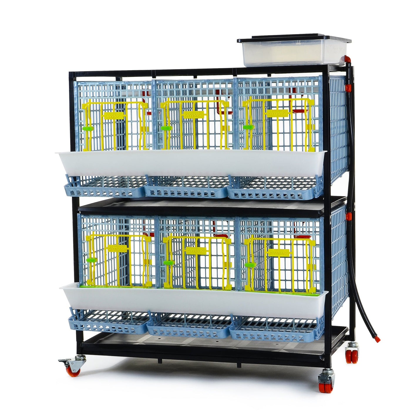 Chicken Cage - 2 Layer H: 15" (Breeding Pen, Stackable Coop) - Cimuka ...