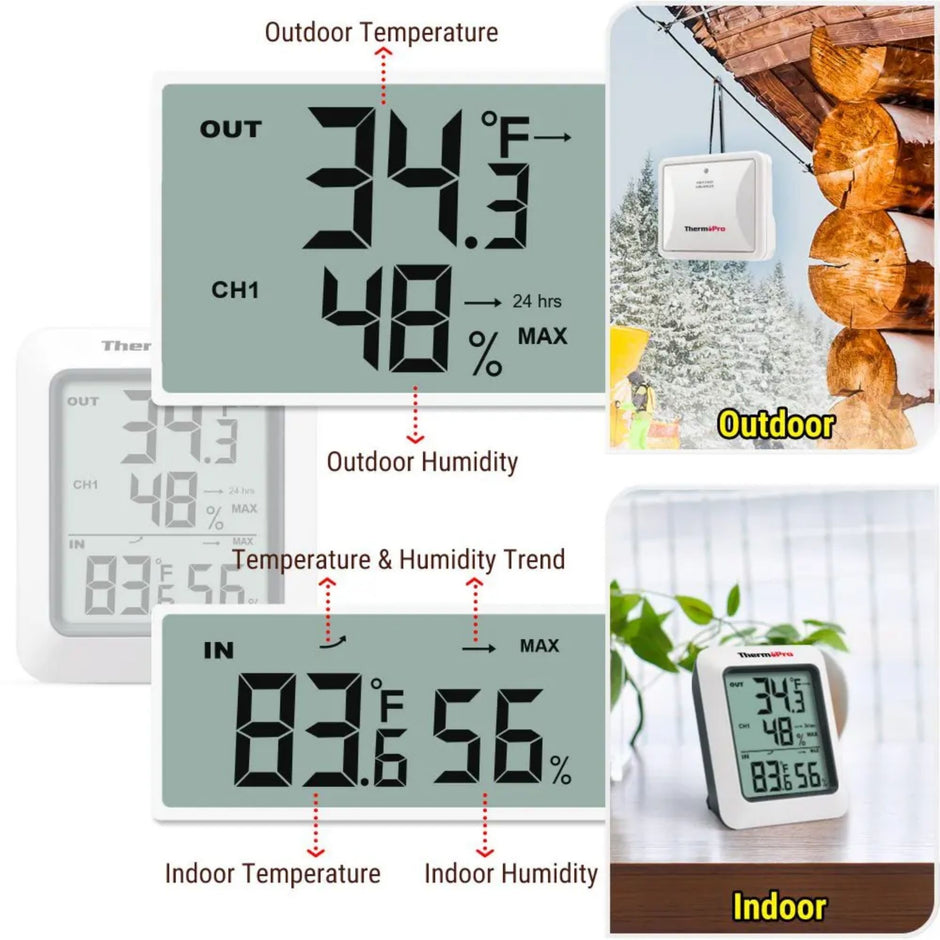 Thermometer/Hygrometer TP60S ThermoPro Hatching Time